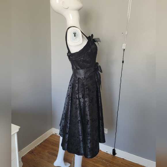 Hell Bunny Satin Tattoo Dress, VGUC, Size S - Picture 2 of 11